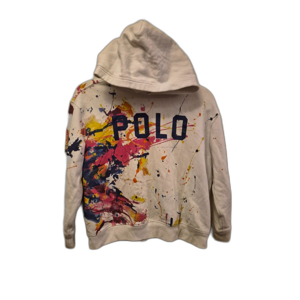 Polo Ralph Lauren Kids L 12-14 Paint Splatter Graphic Hoodie POLO